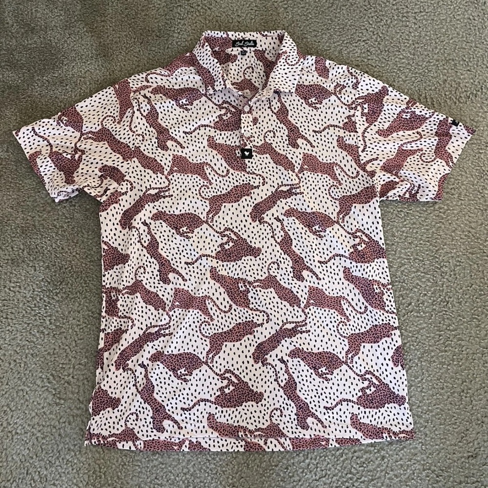 Bad Birdie Men's Anti Odor UPF 50+ Golf Polo Shirt  Size XL Rare Sold Out